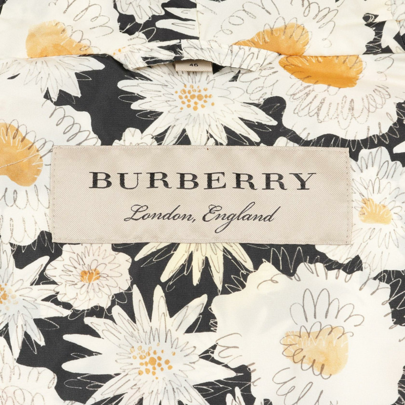 BURBERRY 雛菊印花拉鍊連帽衫 4069732 尼龍 黑色 米色 #46 男款-2