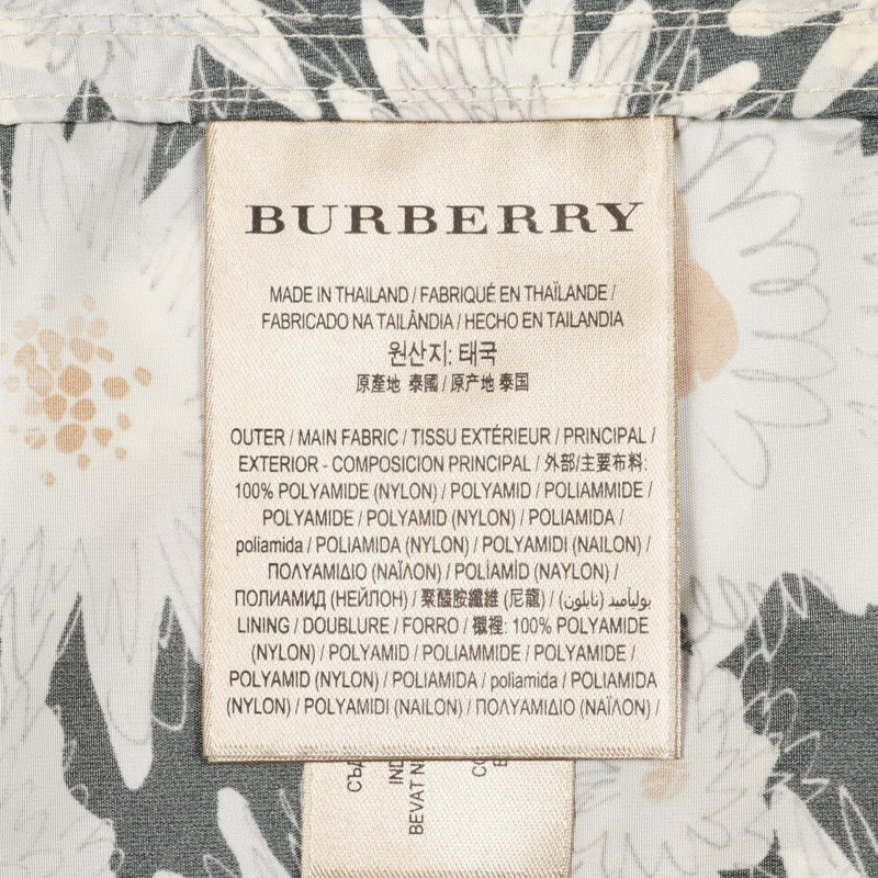 BURBERRY 雛菊印花拉鍊連帽衫 4069732 尼龍 黑色 米色 #46 男款-4