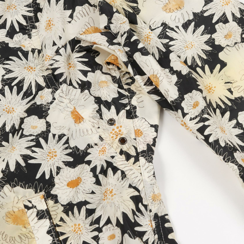 BURBERRY 雛菊印花拉鍊連帽衫 4069732 尼龍 黑色 米色 #46 男款-5