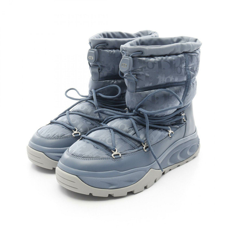 Christian Dior Oblique 男士尼龍藍色短靴 #41 二手-0