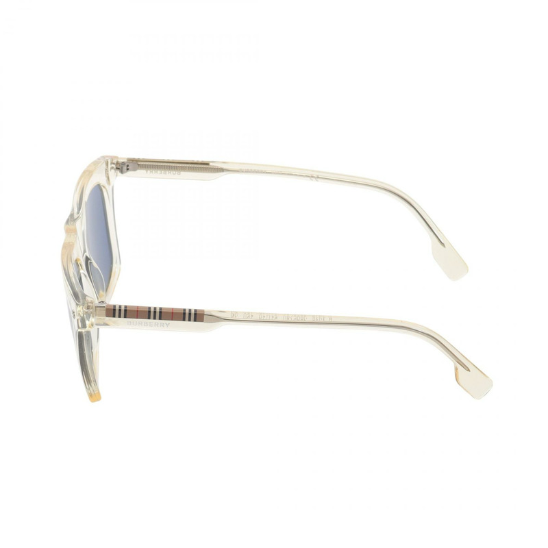 博柏利 Nova Check 太陽眼鏡,塑膠透明黑色,二手女款-2