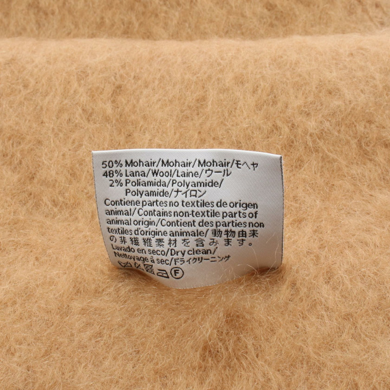 LOEWE Anagram 圍巾披肩羊毛 Moheya 棕色二手女士 200 厘米-2