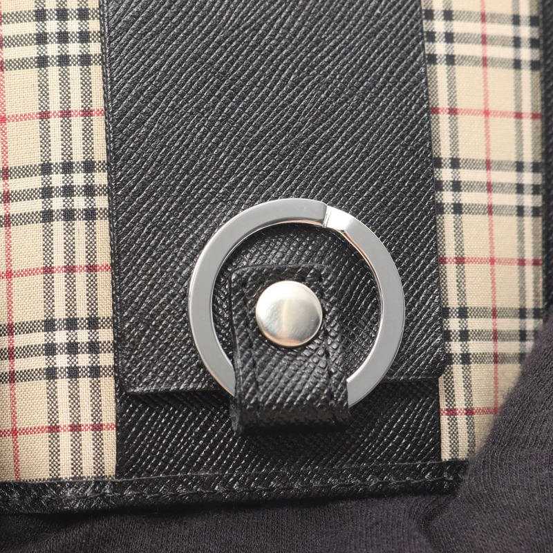 BURBERRY 黑色真皮鑰匙圈套,二手,男女通用-6