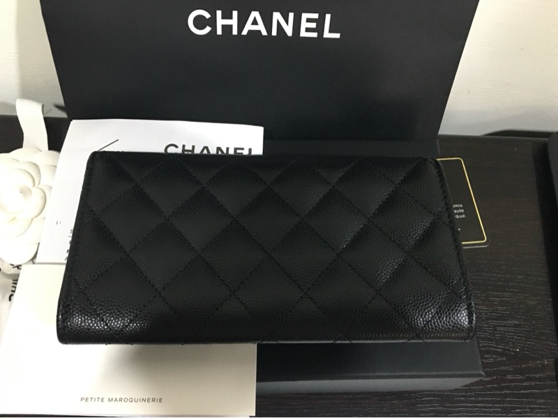 全新 Chanel 水鑽荔枝紋中夾-5