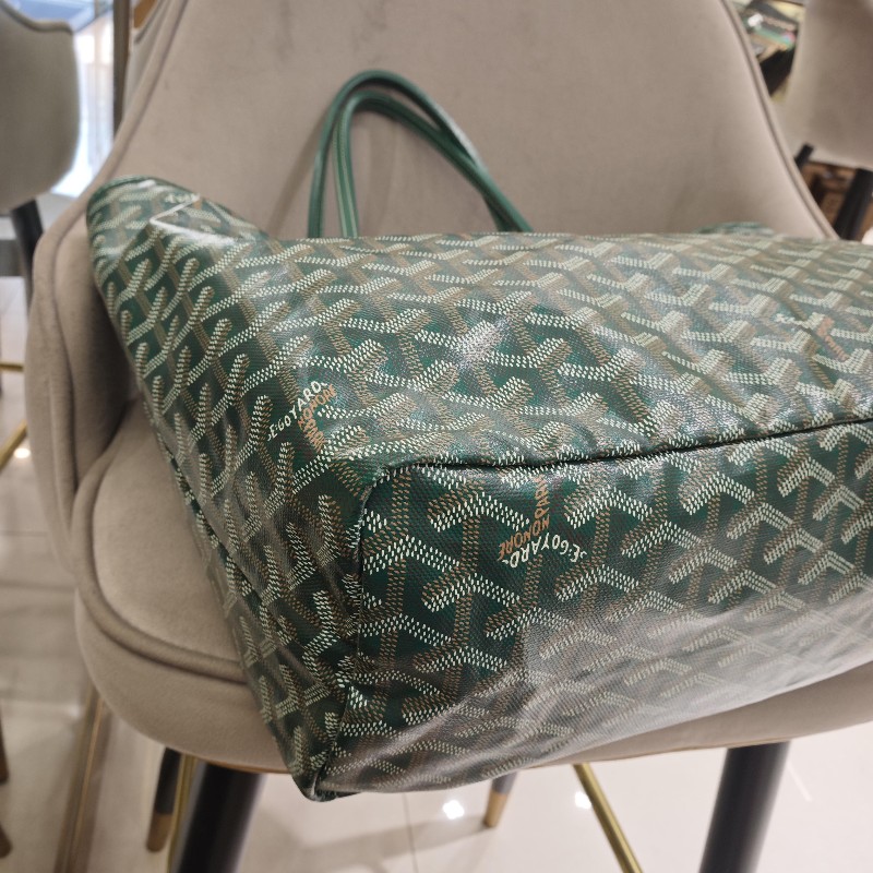 Goyard 綠色老花子母購物袋 中號 肩背包-14