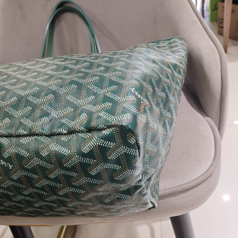 Goyard 綠色老花子母購物袋 中號 肩背包-15