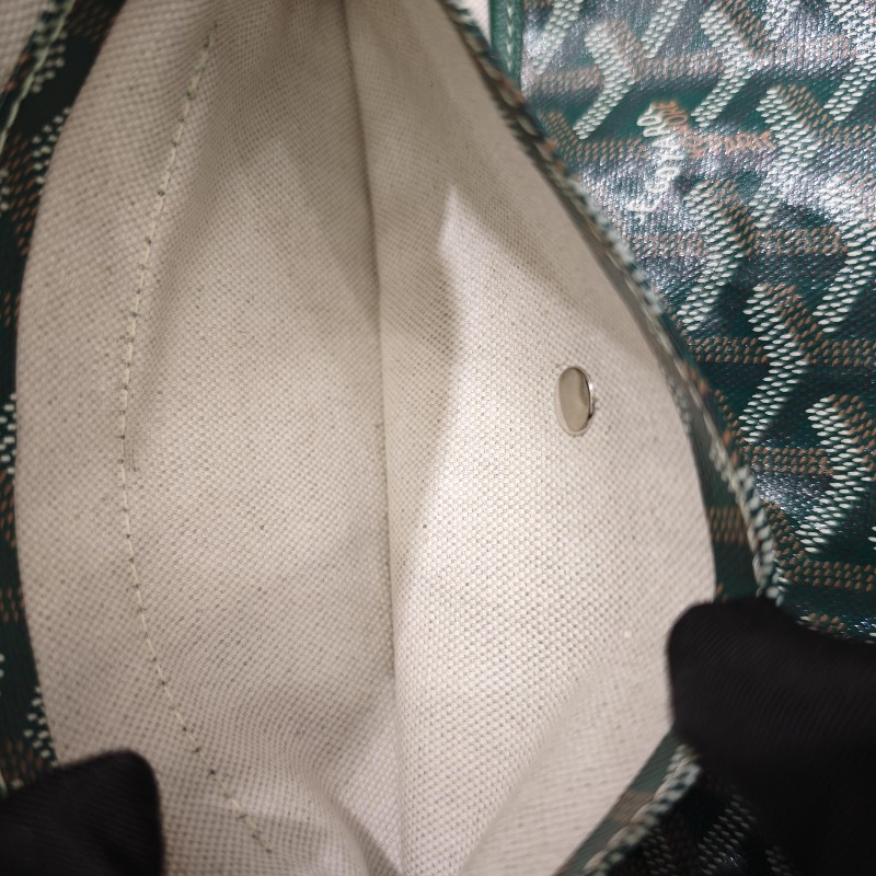 Goyard 綠色老花子母購物袋 中號 肩背包-22