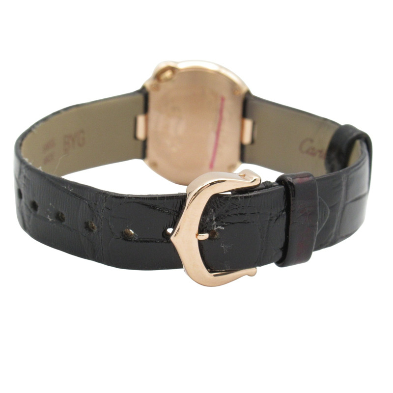 銀色 錶盤 18K玫瑰金 Ballon Blanc De Cartier 腕錶 WGBL0002-3