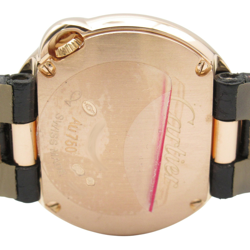 銀色 錶盤 18K玫瑰金 Ballon Blanc De Cartier 腕錶 WGBL0002-4