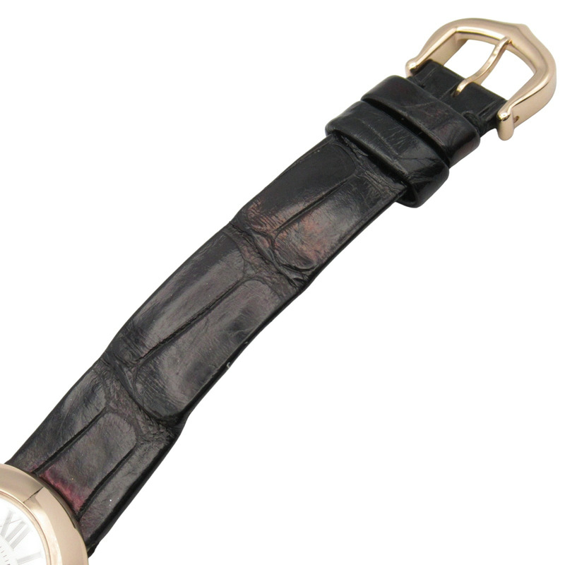 銀色 錶盤 18K玫瑰金 Ballon Blanc De Cartier 腕錶 WGBL0002-9