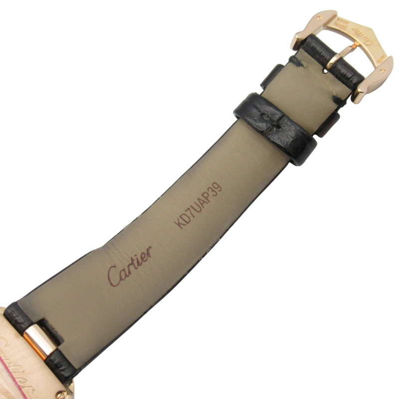 銀色 錶盤 18K玫瑰金 Ballon Blanc De Cartier 腕錶 WGBL0002-10