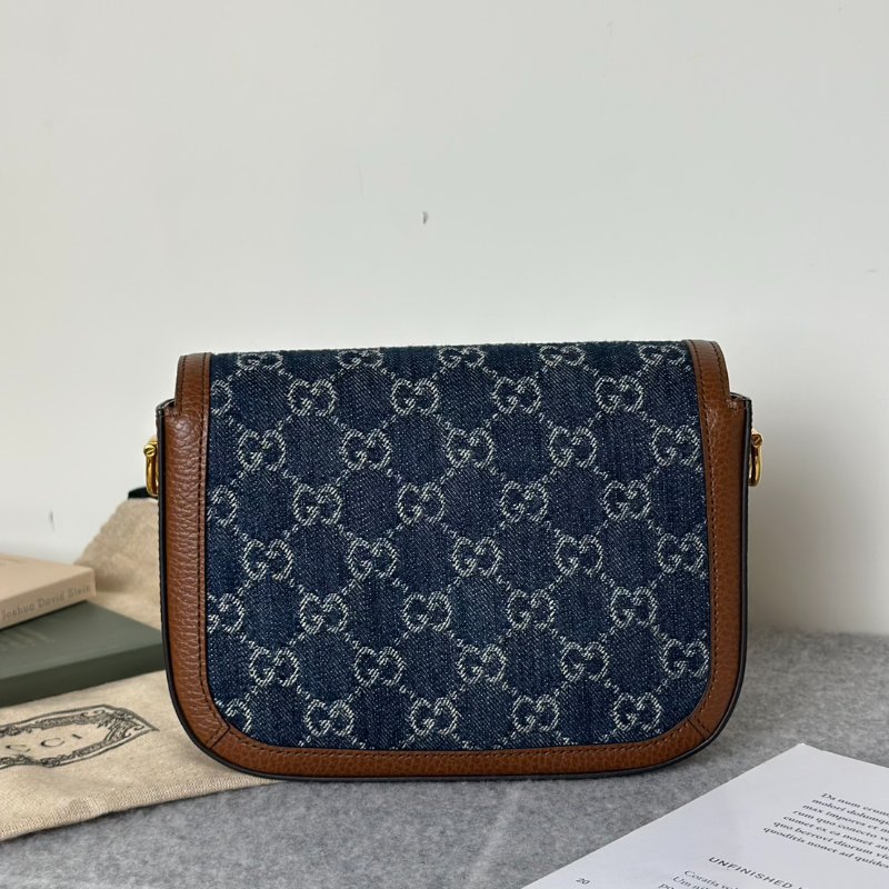 GUCCI Horsebit 1955馬銜釦馬鞍包 - mini牛仔-6