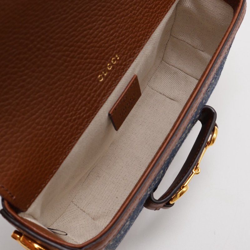 GUCCI Horsebit 1955馬銜釦馬鞍包 - mini牛仔-3