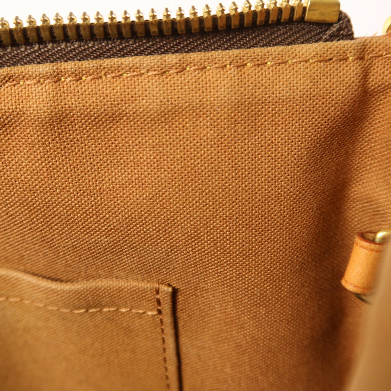 LOUIS VUITTON Monogram Palermo PM金扣手挽肩背兩用袋棕色-12