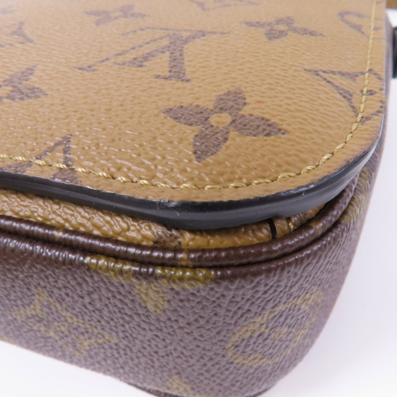 LOUIS VUITTON Monogram Reverse Pochette Metis金扣手挽肩背兩用袋-7