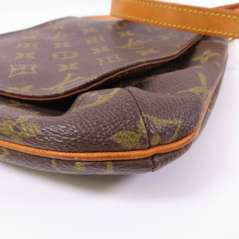 LOUIS VUITTON Monogram Musette Salsa金扣肩背袋棕色-6