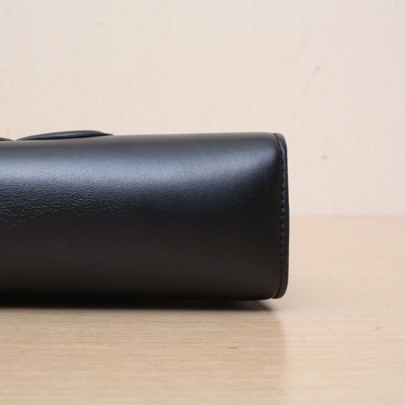 Cuir Triomphe 凱旋門 浮雕 單肩 腋下包 25 皮革C 金扣 黑色-3