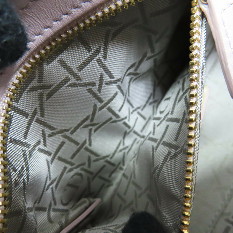 粉色 籐格紋 羊皮 Lady Dior Mini 兩用包 M0505OADU-5