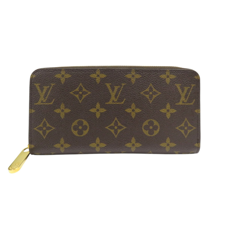 棕色 原花帆布 ZIP拉鍊長夾 M41895 M41895-0