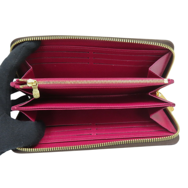 棕色 原花帆布 ZIP拉鍊長夾 M41895 M41895-4