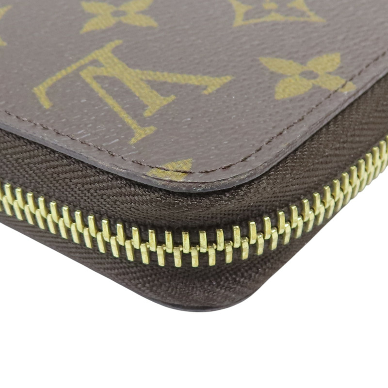 棕色 原花帆布 ZIP拉鍊長夾 M41895 M41895-8