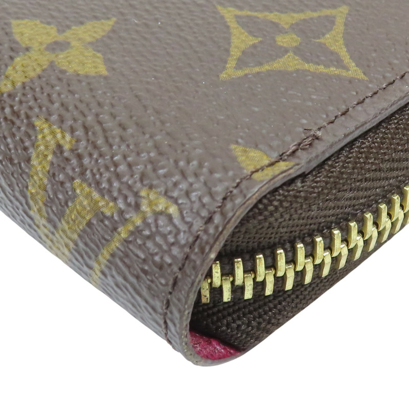 棕色 原花帆布 ZIP拉鍊長夾 M41895 M41895-9