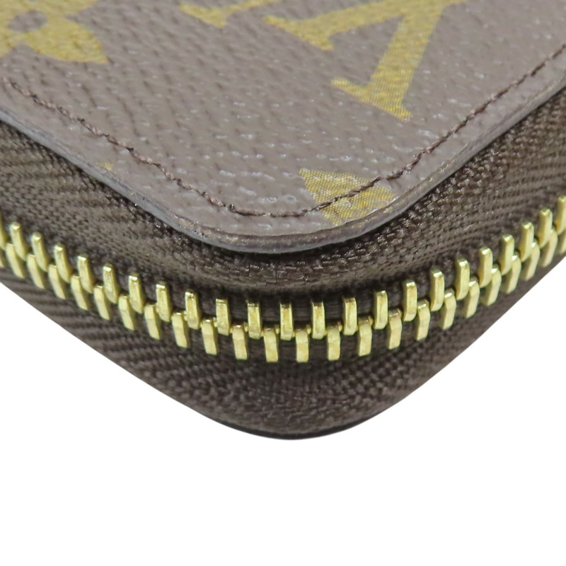 棕色 原花帆布 ZIP拉鍊長夾 M41895 M41895-11