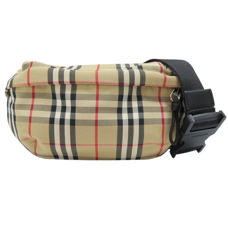 棕色 經典格紋 帆布 腰包 8010430-0