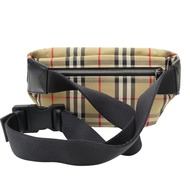 棕色 經典格紋 帆布 腰包 8010430-1