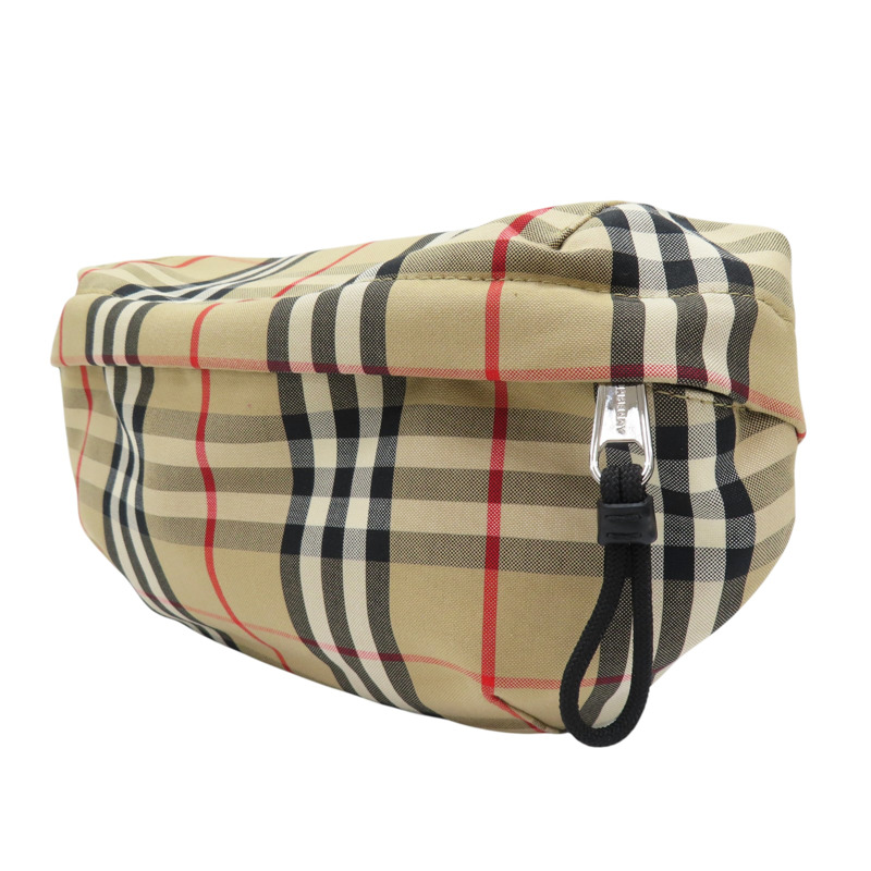 棕色 經典格紋 帆布 腰包 8010430-2