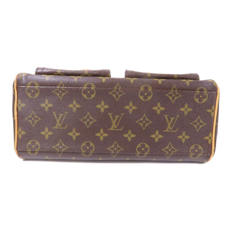 LOUIS VUITTON Monogram Manhattan PM手挽袋棕色-3