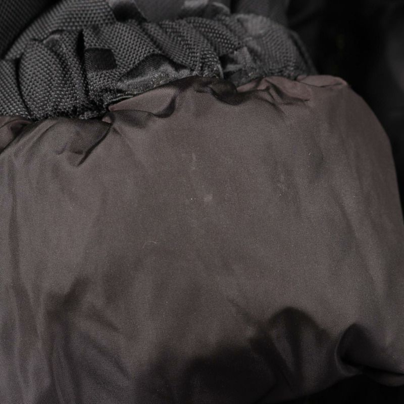 GUCCI Jumbo GG 帆布連帽羽絨外套 698710 尼龍黑色二手男式 #54-7