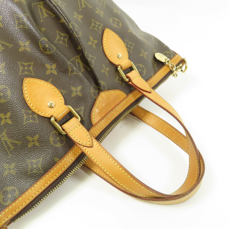 LOUIS VUITTON Monogram Palermo PM金扣手挽肩背兩用袋棕色-5