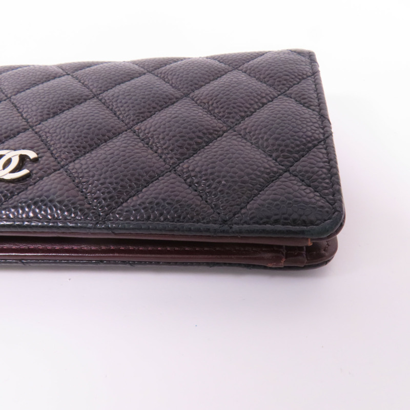 CHANEL 牛皮皮革Long Wallet銀扣長錢包-5