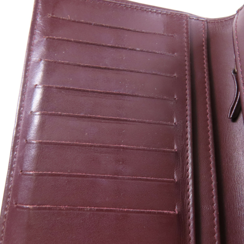 CHANEL 牛皮皮革Long Wallet銀扣長錢包-11