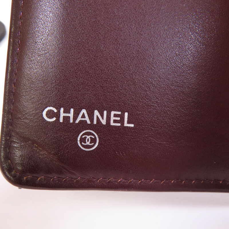 CHANEL 牛皮皮革Long Wallet銀扣長錢包-14
