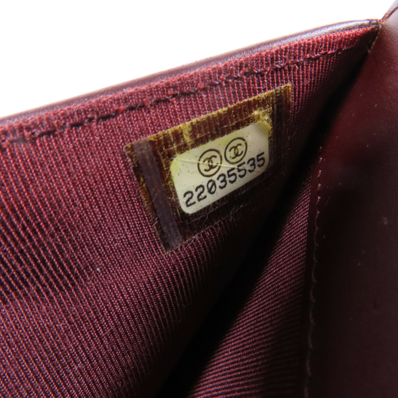 CHANEL 牛皮皮革Long Wallet銀扣長錢包-15