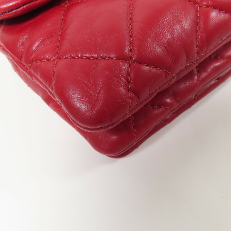 CHANEL 羊皮皮革Chain Shoulder金扣肩背袋-11