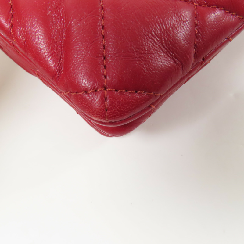 CHANEL 羊皮皮革Chain Shoulder金扣肩背袋-13