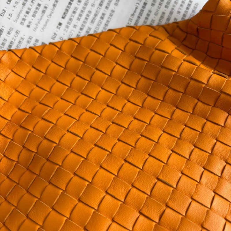 ::Bottega Veneta:: BV 編織橘黃色手提包 肩背包 水桶包-5