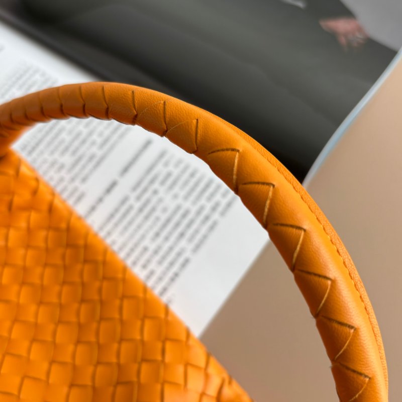 ::Bottega Veneta:: BV 編織橘黃色手提包 肩背包 水桶包-13