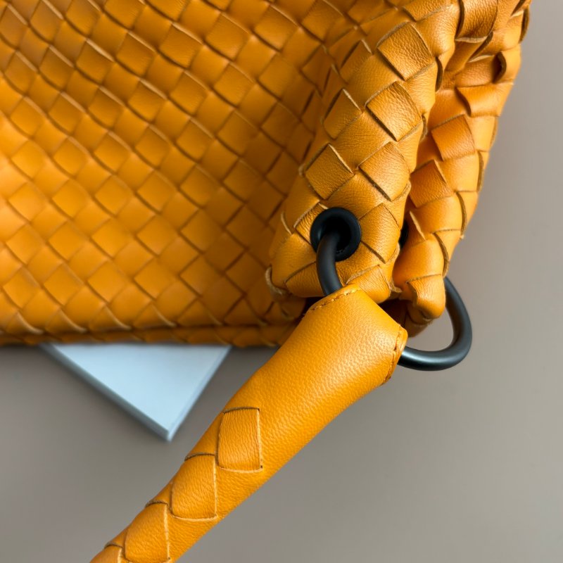 ::Bottega Veneta:: BV 編織橘黃色手提包 肩背包 水桶包-14