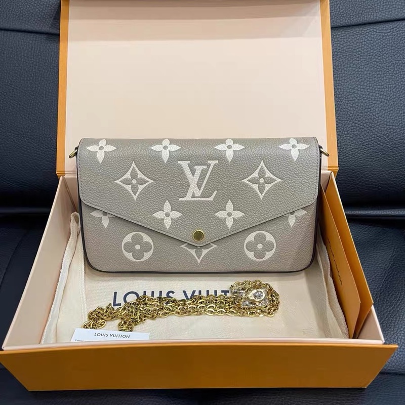 新款芯片款！近全新品 Louis Vuitton 三合一 大象灰 鏈條包-0