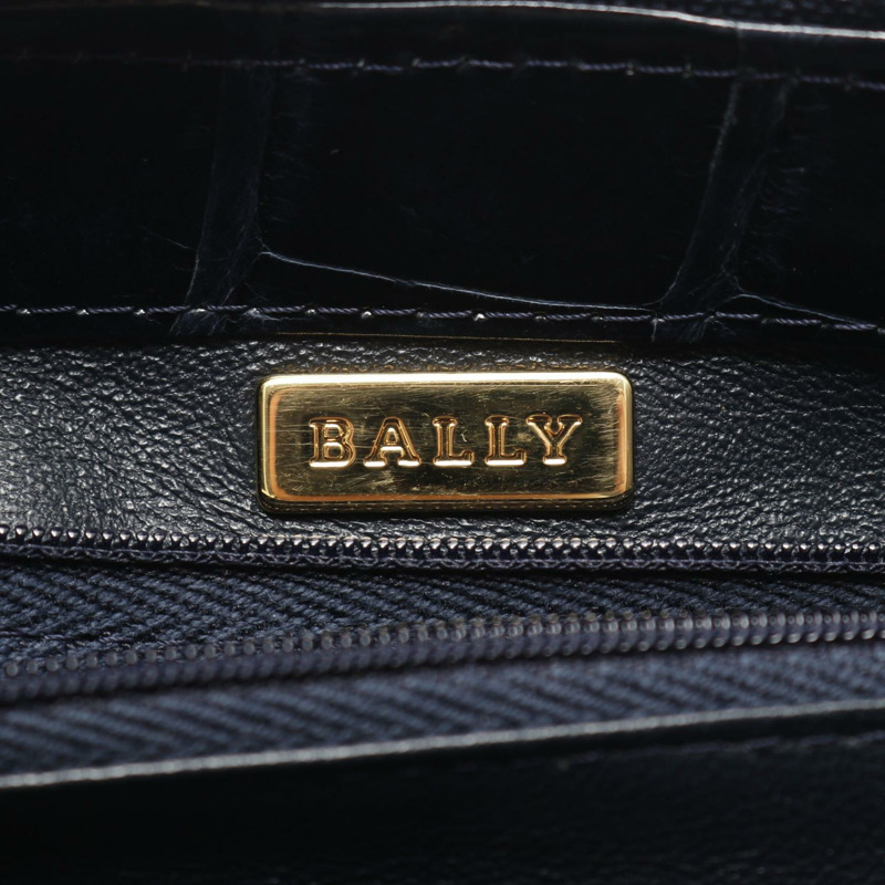 BALLY 手提包 皮革 海軍藍 二手 女士-3