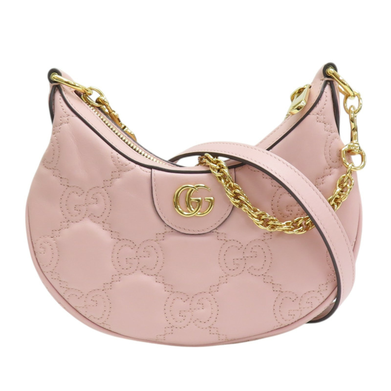 粉紅色 牛皮 GG MATALASSÉ Mini 肩背包 739736-0