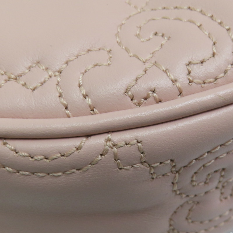 粉紅色 牛皮 GG MATALASSÉ Mini 肩背包 739736-16