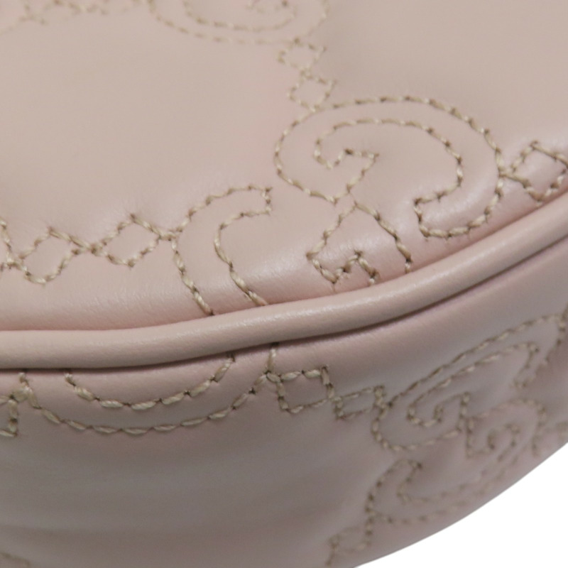 粉紅色 牛皮 GG MATALASSÉ Mini 肩背包 739736-18