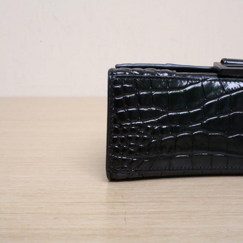 Hourglass 沙漏 XS碼 鱷魚壓紋 黑色 皮革C Lisa同款-2