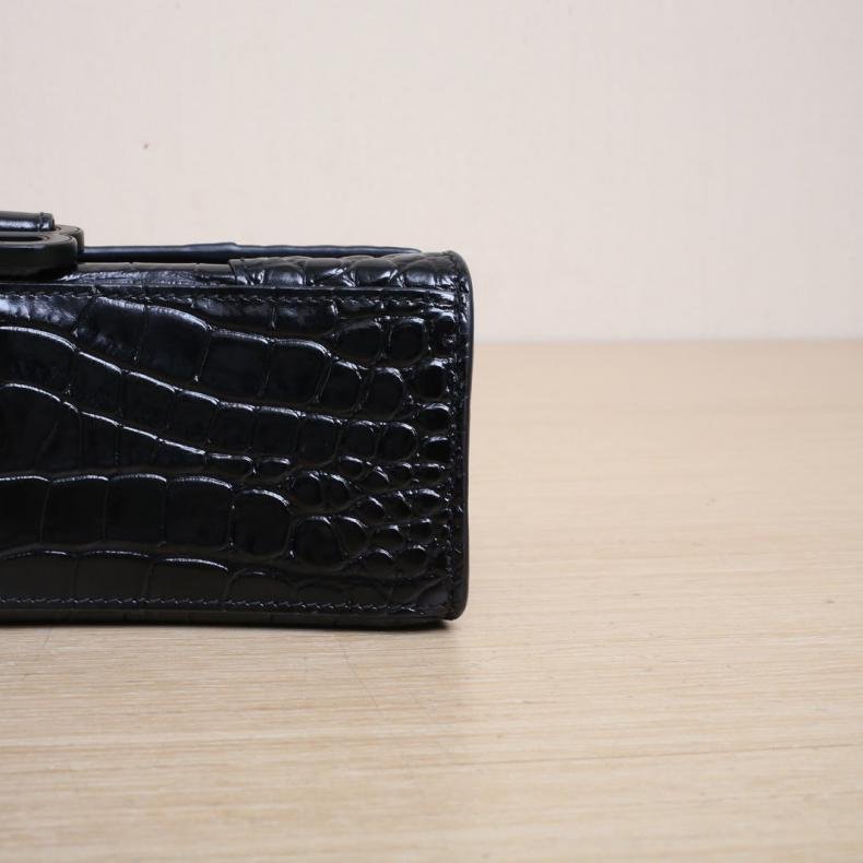 Hourglass 沙漏 XS碼 鱷魚壓紋 黑色 皮革C Lisa同款-3
