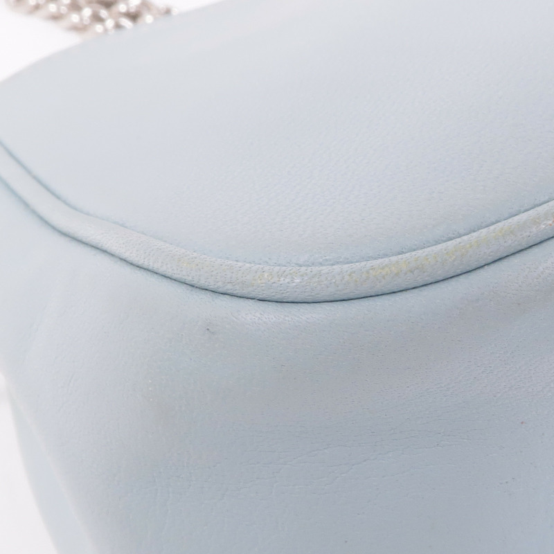 COACH 牛皮皮革Chain Shoulder銀扣鏈帶肩背袋-8